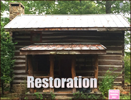 Historic Log Cabin Restoration  Waco, North Carolina